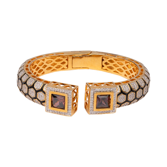 VIVINIA By Vidhi Mehra - Brown Square Bangle