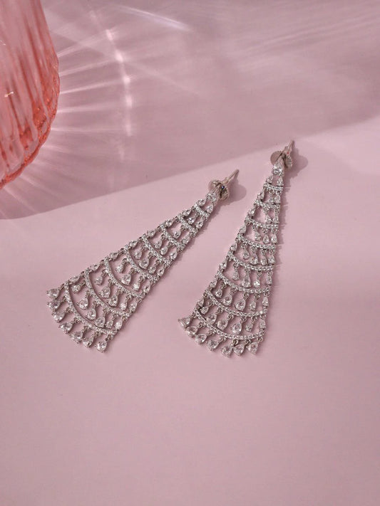 THE BUTTERFLY EFFECT JEWELRY - Zircon Diamond Dangler Earrings