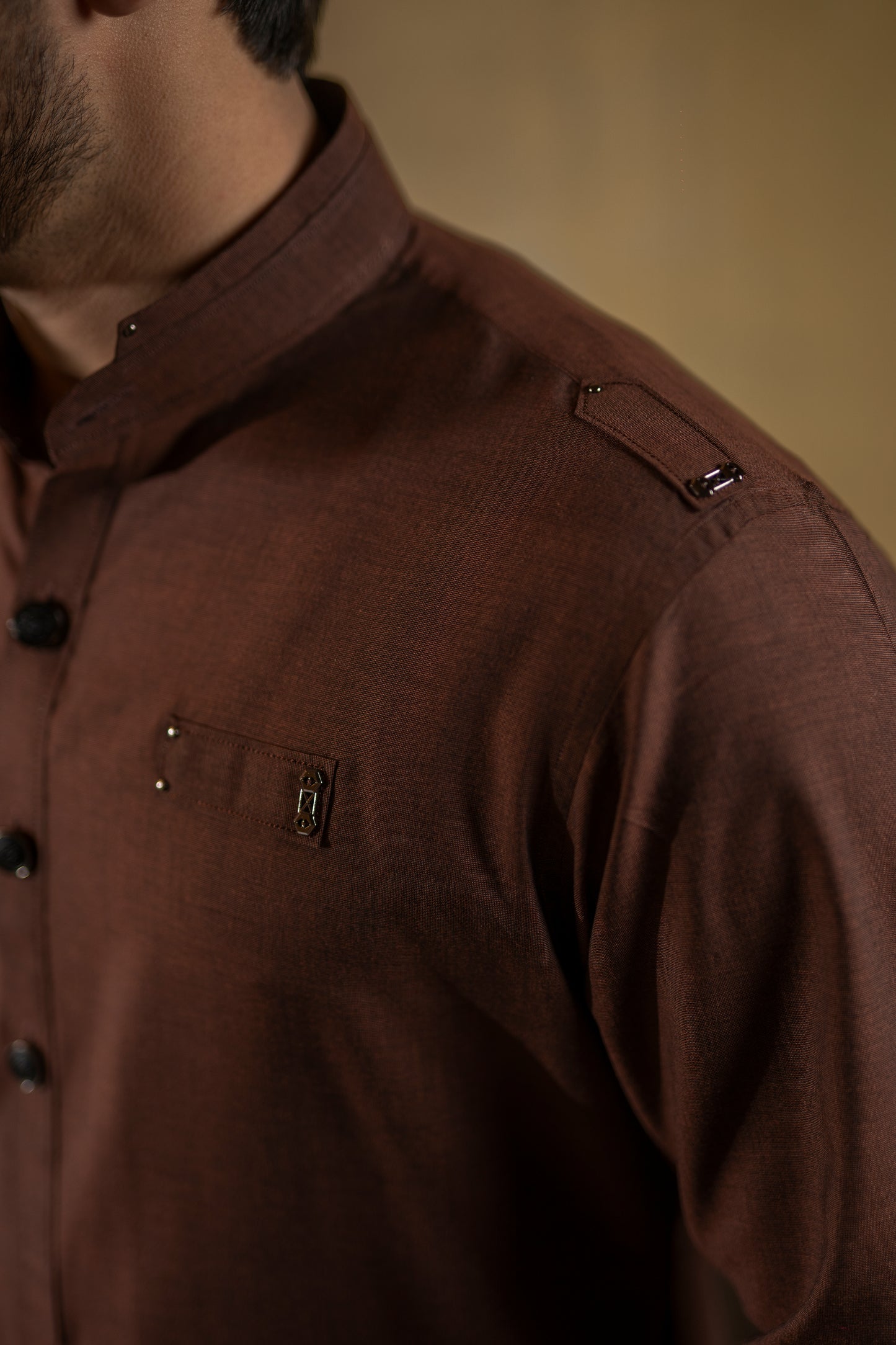 KUNZUL CHANNAR - Wood maroon farshi