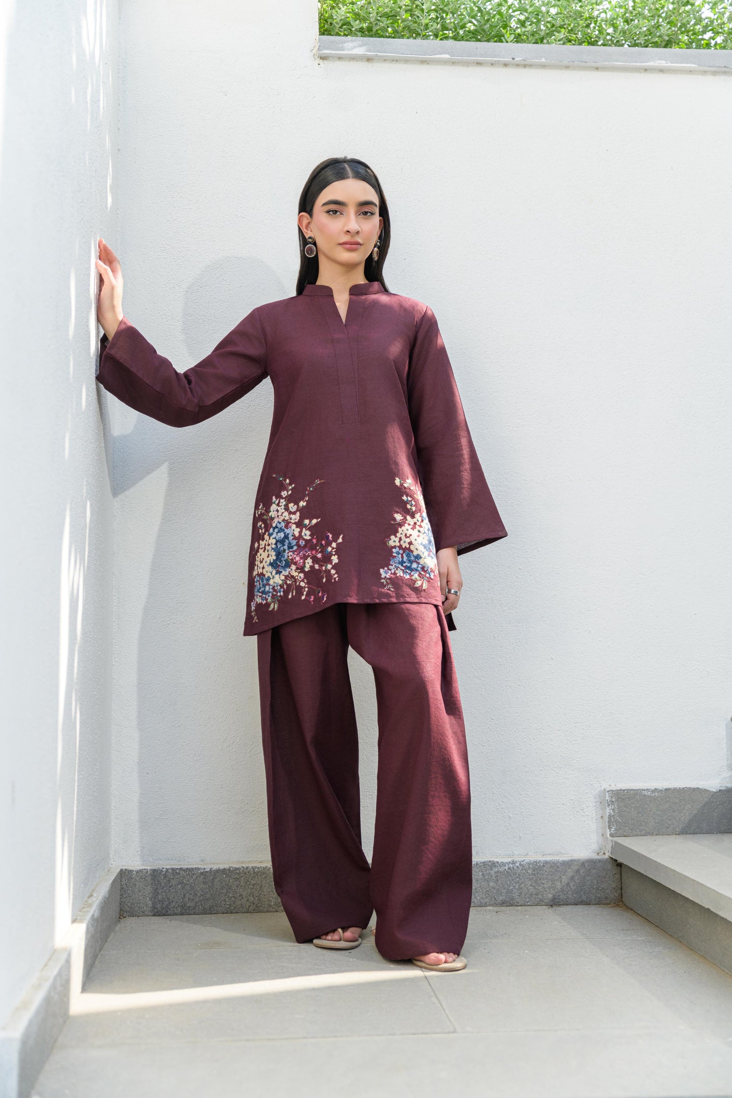 AMNA IQBAL - Burgandy Raya