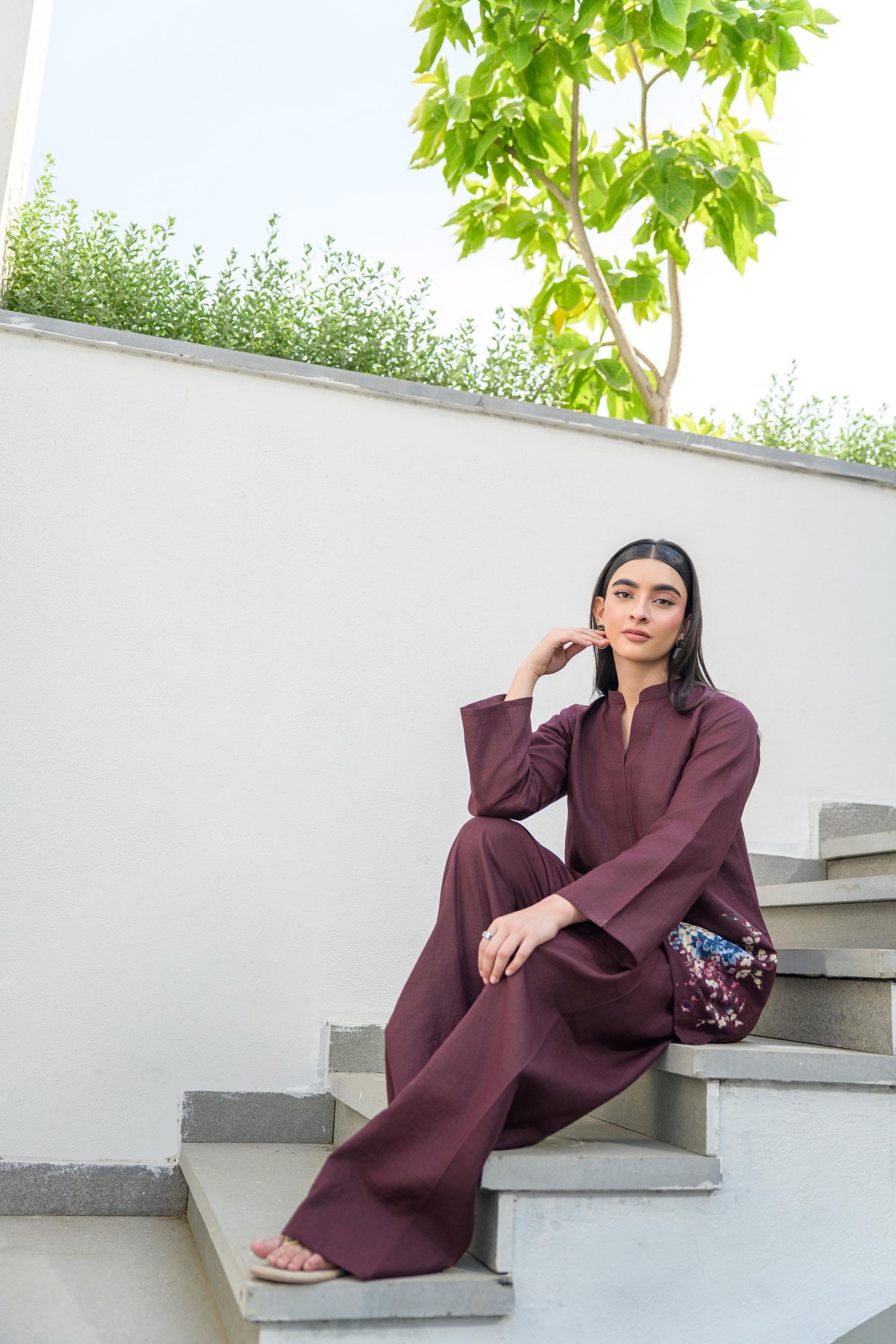 AMNA IQBAL - Burgandy Raya