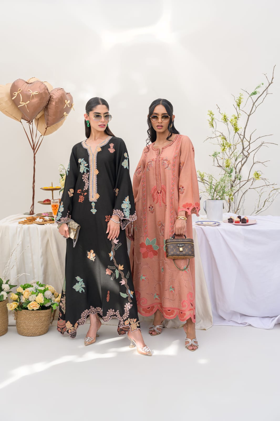 KOMAL LAKHANI - Coral Nectar Kaftan