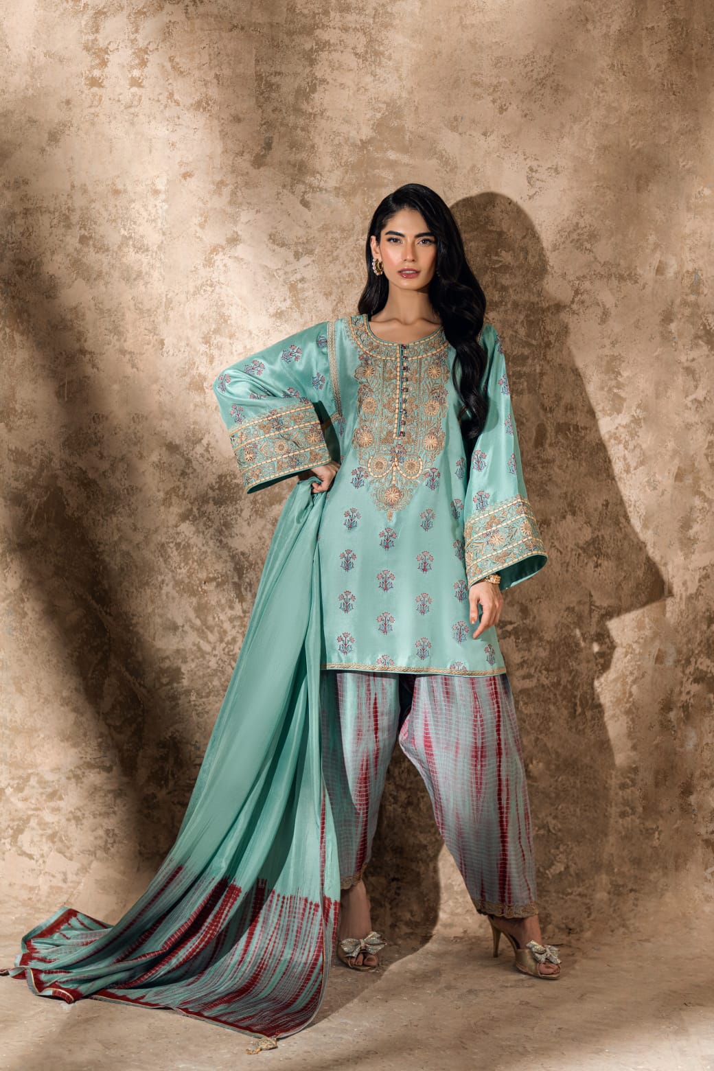 KOMAL LAKHANI - Turquoise Tie-Dye Luxe