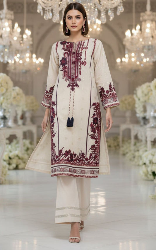THREADS AND MOTIFS - Maroon Tapestry