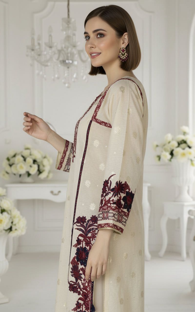 THREADS AND MOTIFS - Maroon Tapestry