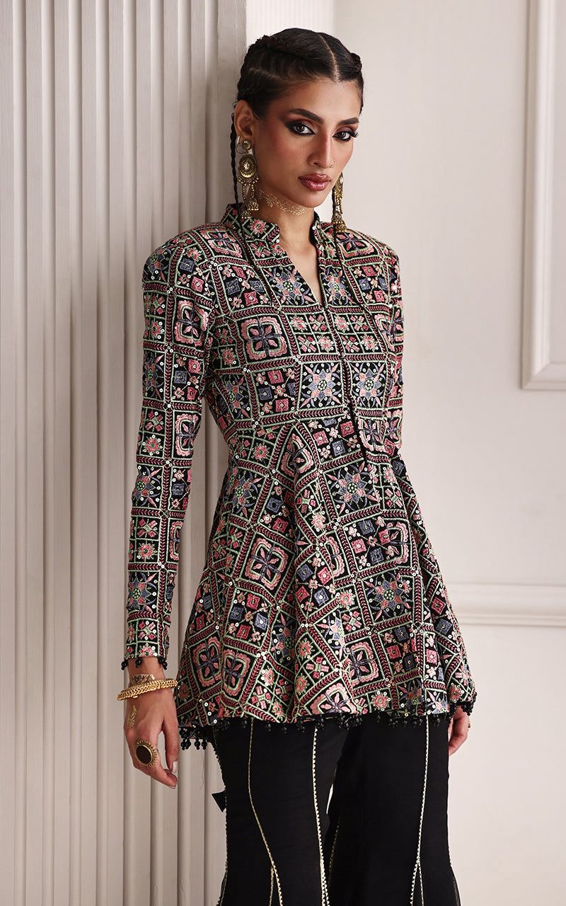 THREADS AND MOTIFS - Zeba Embroidered Peplum