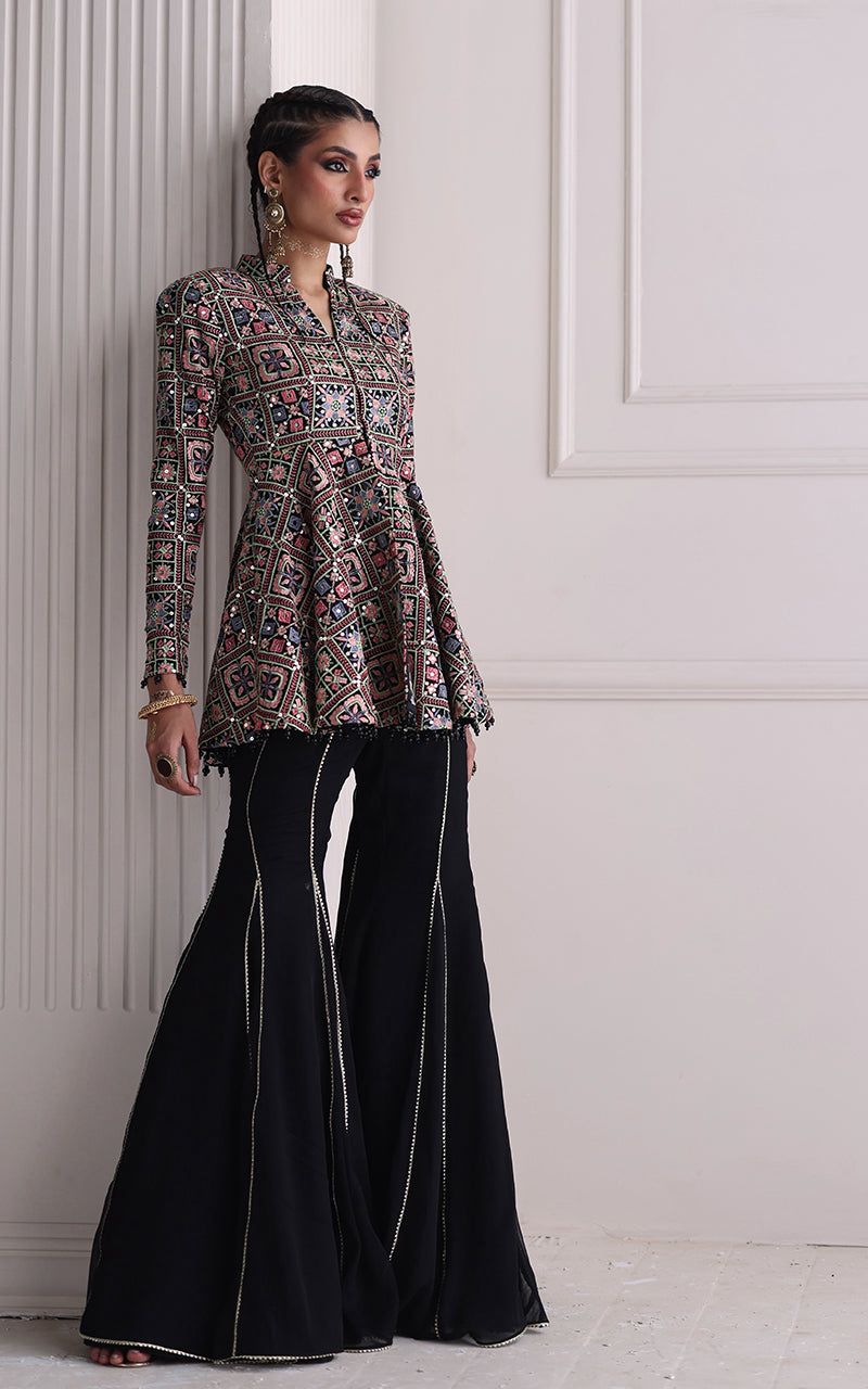 THREADS AND MOTIFS - Zeba Embroidered Peplum