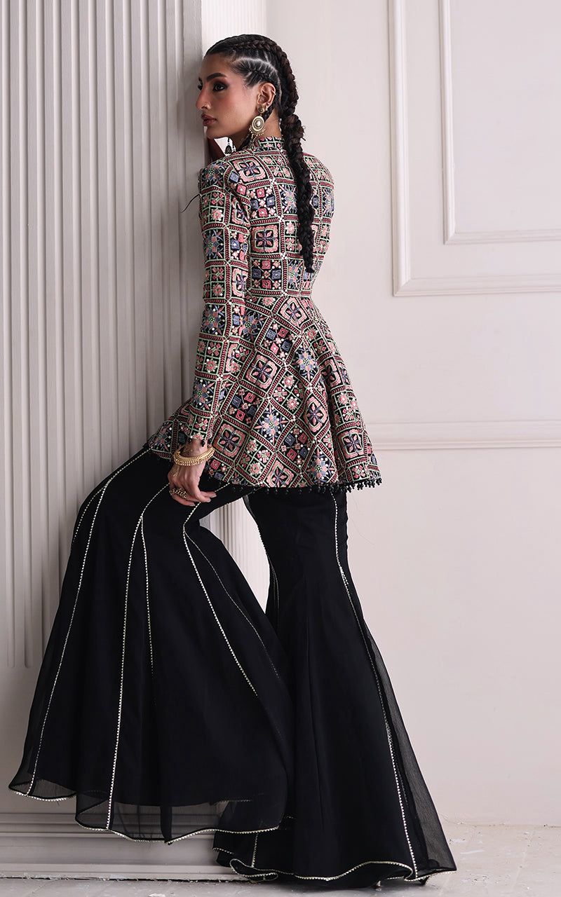 THREADS AND MOTIFS - Zeba Embroidered Peplum