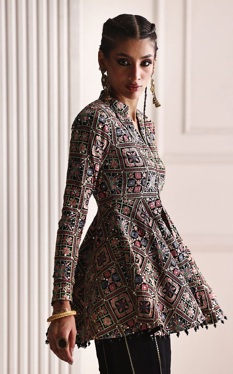 THREADS AND MOTIFS - Zeba Embroidered Peplum