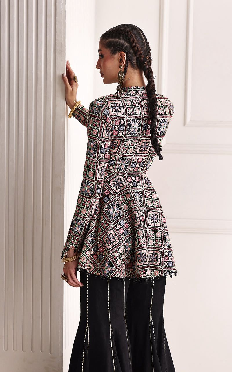 THREADS AND MOTIFS - Zeba Embroidered Peplum