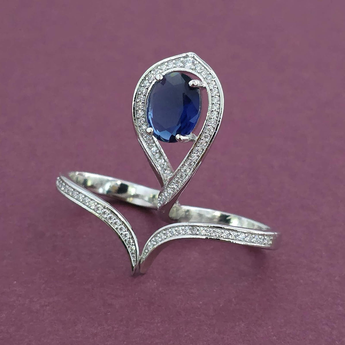THE BUTTERFLY EFFECT-Ring silver purple