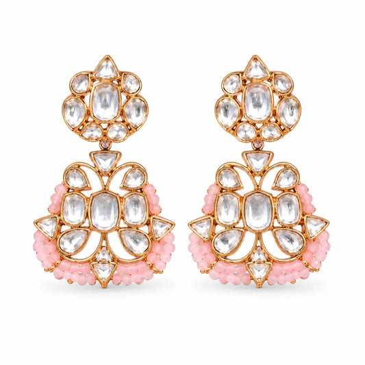 THE BUTTERFLY EFFECT-Peach with silver earrings