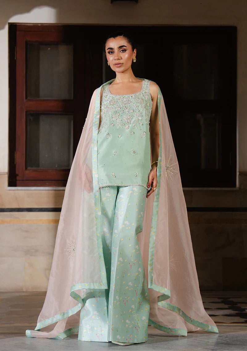 ZAINAB ZULFIQAR- Yara Mint with sleeves