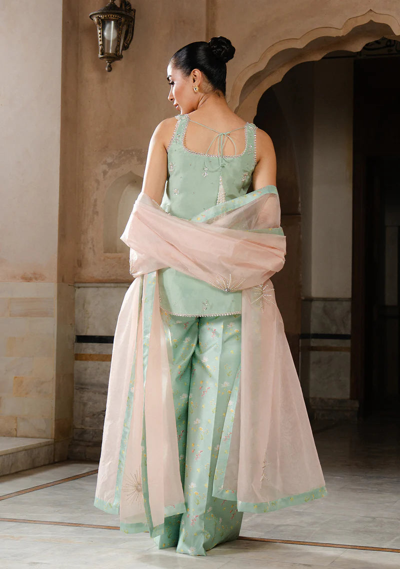 ZAINAB ZULFIQAR- Yara Mint with sleeves