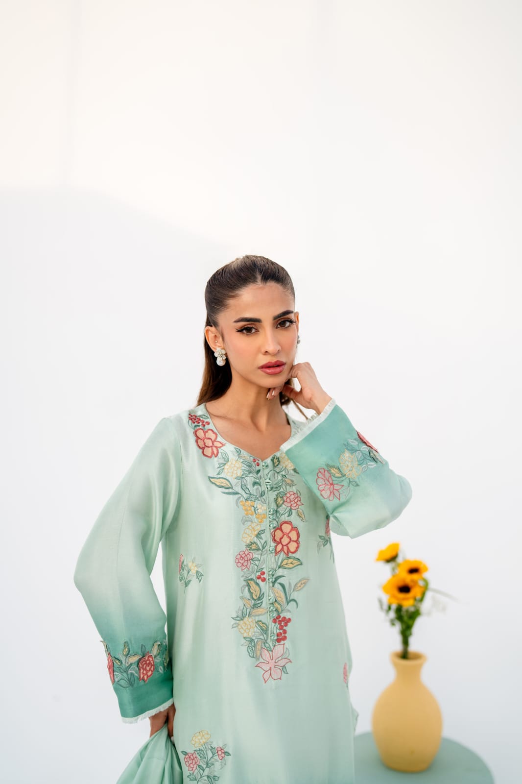 KOMAL LAKHANI - Green GIzri Shaded