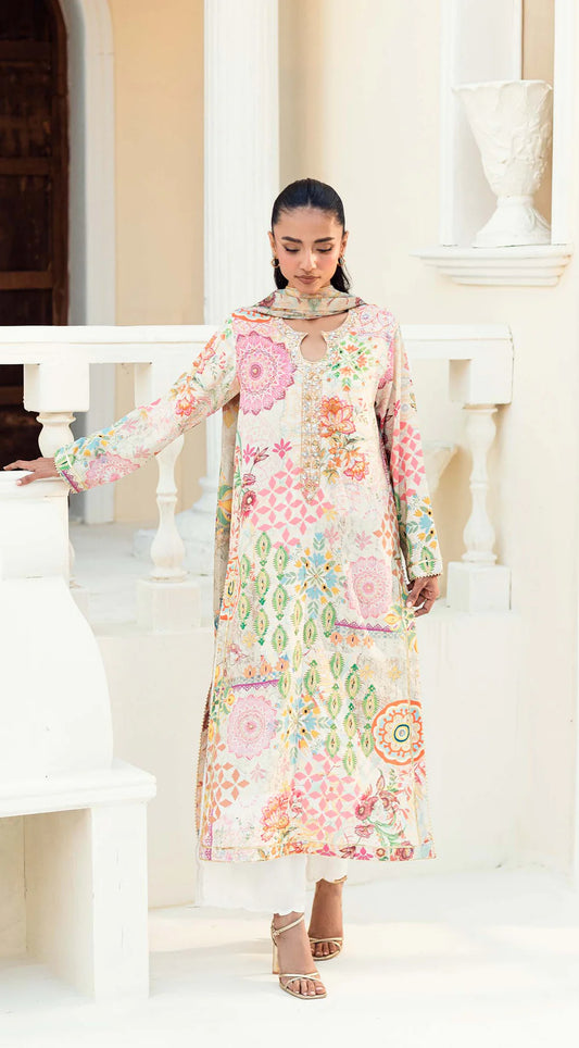 SABEEN ABBAS - Esra Yellow Printed