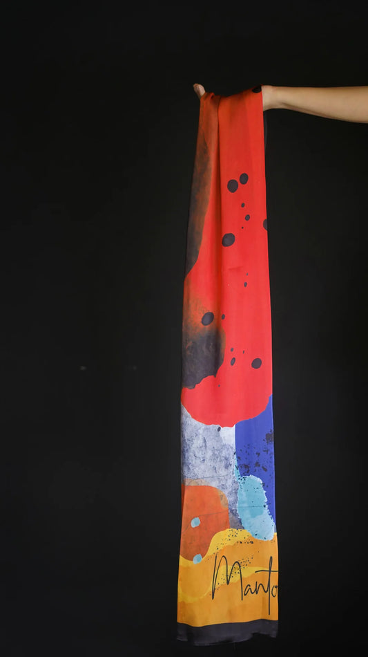 Manto - Naqsh Scarf vibrant imprits